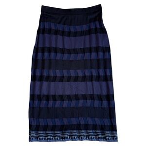 Diane von Furstenberg Rosa Ribbed-knit Midi Skirt Size Large